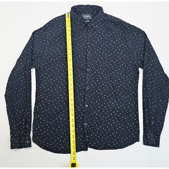 The Kooples Paris Relaxed Sz Large Mens Black Alphabet Long Sleeve Viscose Shirt - Picture 9 of 10